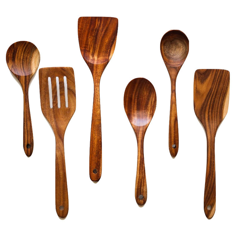 Acacia wood kitchen utensils