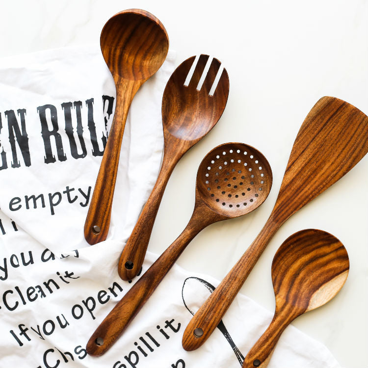 Acacia wood kitchen utensils