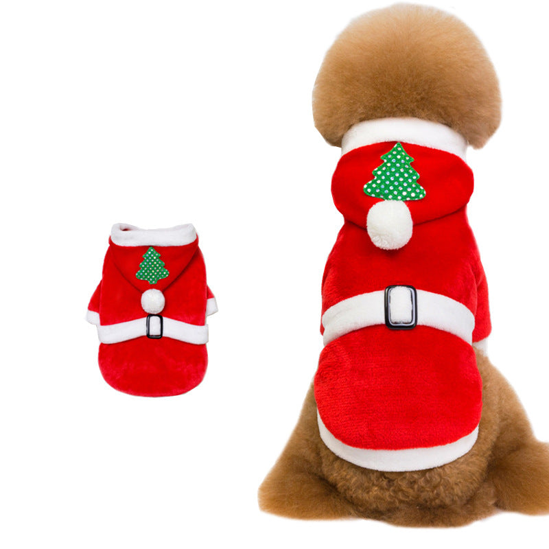 Pet Christmas Clothes Velvet