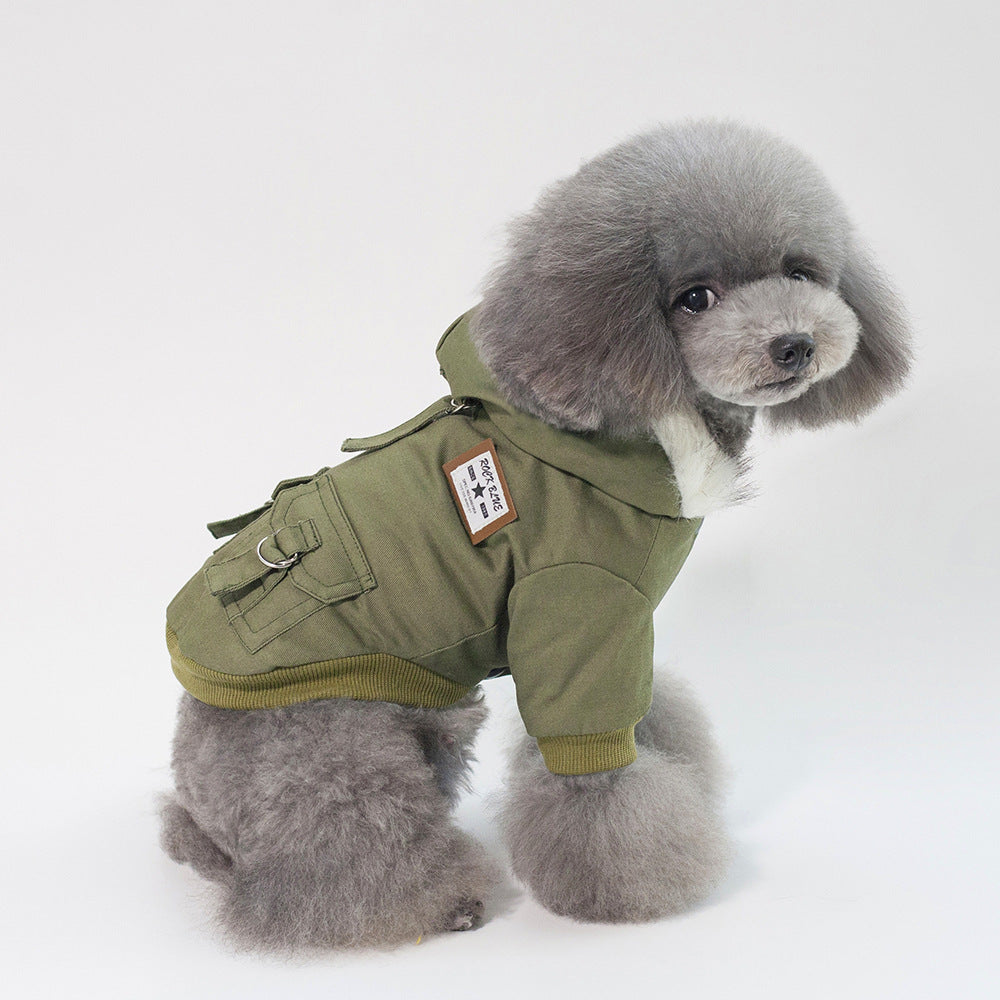 Pet clothes autumn and winter fleece cotton