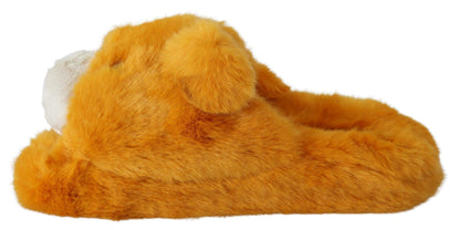 Dolce & Gabbana Sunshine Yellow Lion Slippers