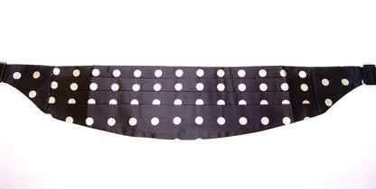 Dolce & Gabbana Elegant Silk Black Polka Dot Cummerbund