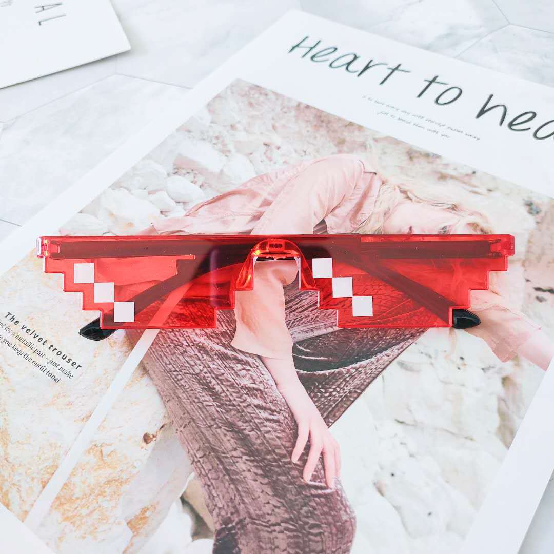 New Mosaic Glasses Personality Pixel Disco Sunglasses