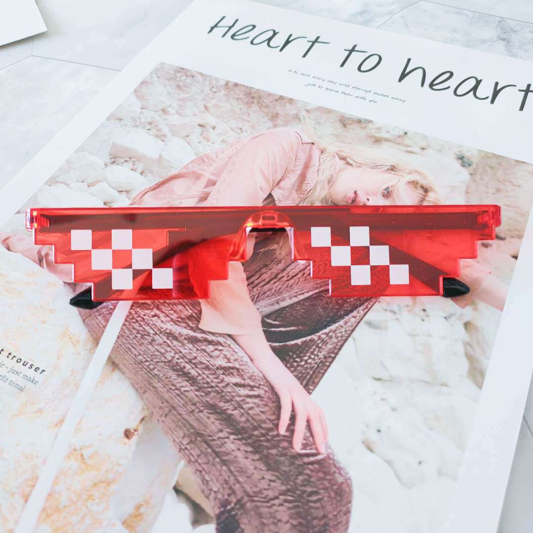 New Mosaic Glasses Personality Pixel Disco Sunglasses