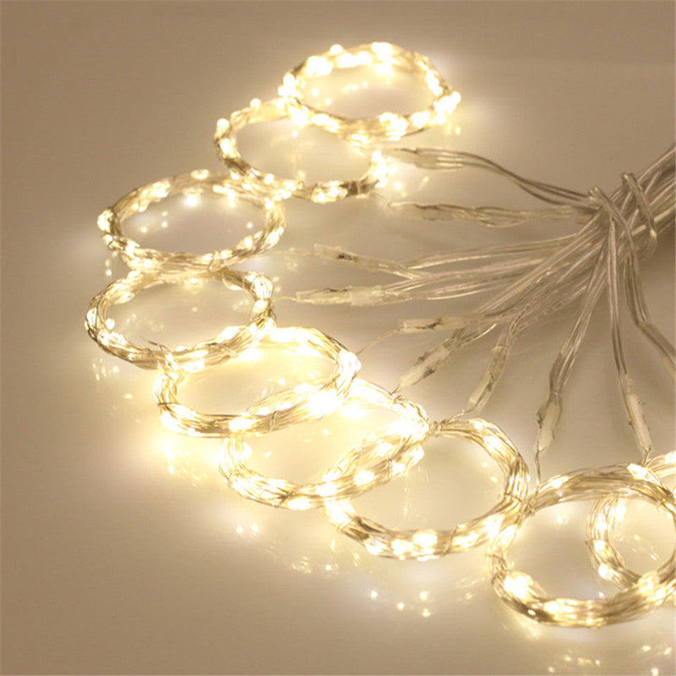 Indoor and outdoor decoration USB lights Multi-function remote control copper wire curtain