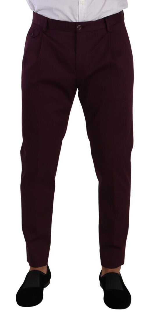 Dolce & Gabbana Elegant Purple Chinos for the Modern Man