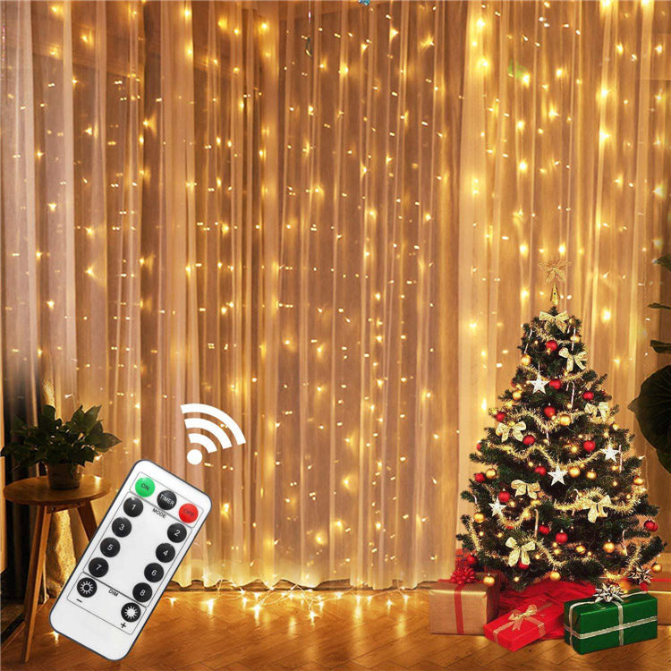 Indoor and outdoor decoration USB lights Multi-function remote control copper wire curtain