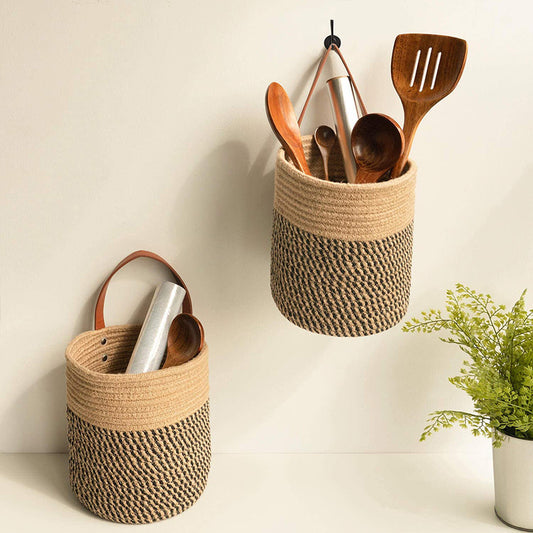 Flower Pot Hanging on the Wall, Handmade Woven Basket