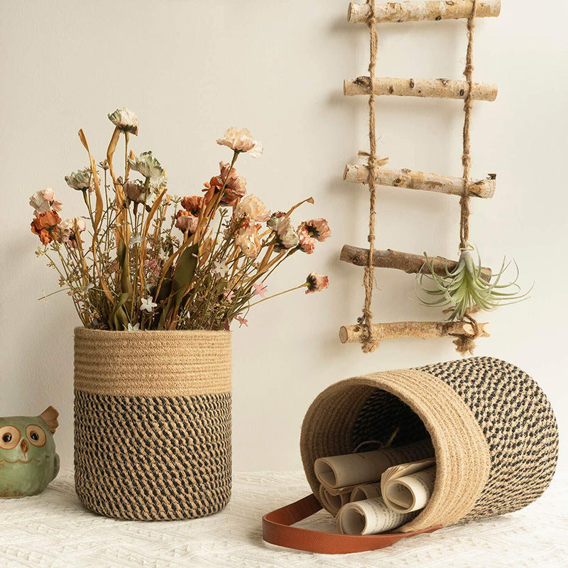 Flower Pot Hanging on the Wall, Handmade Woven Basket