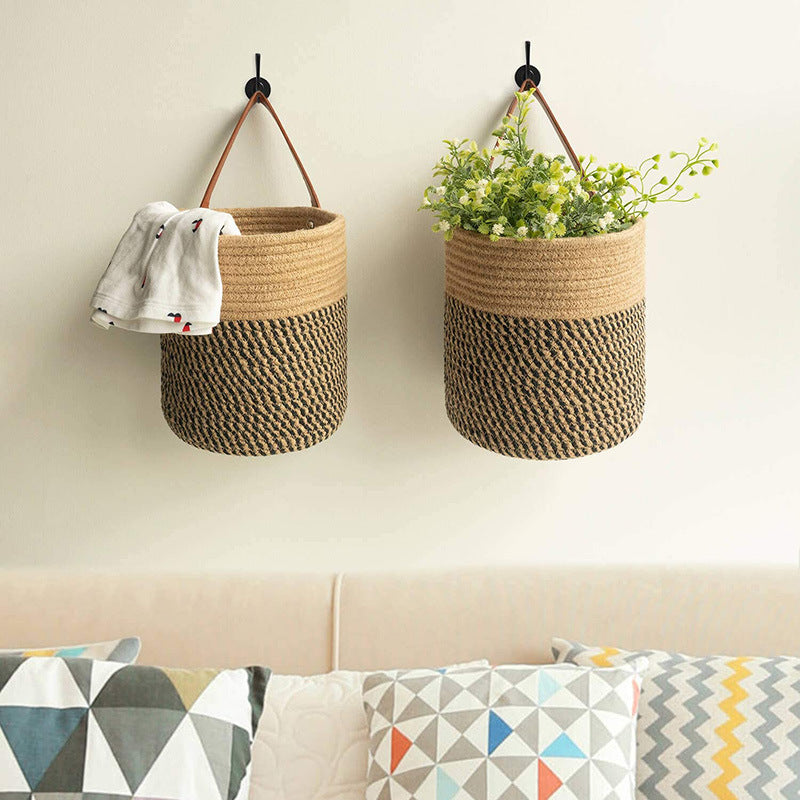 Flower Pot Hanging on the Wall, Handmade Woven Basket