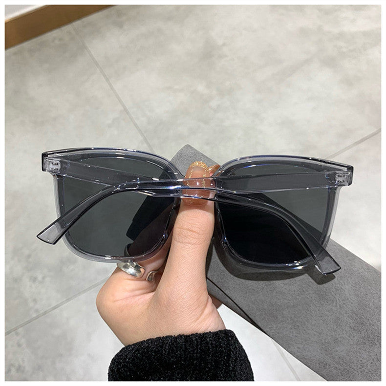 Men And Women Sunglasses Trendy Black Frame Net Big Frame Korean