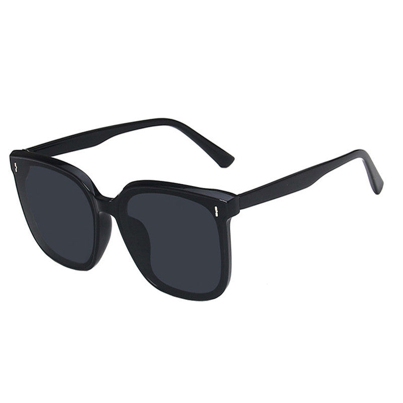 Men And Women Sunglasses Trendy Black Frame Net Big Frame Korean