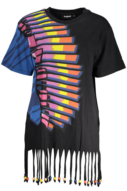 Desigual Black Cotton Women Dress