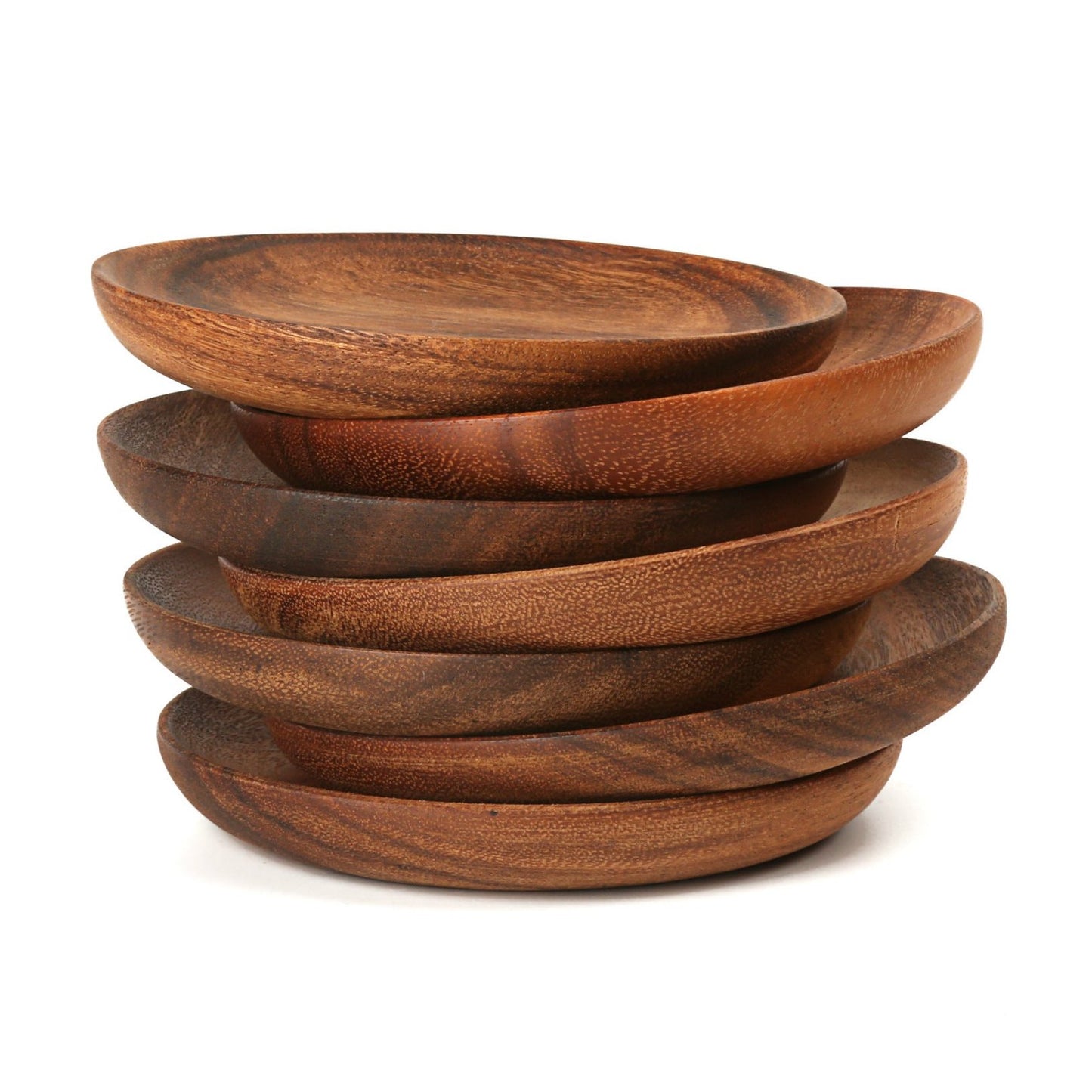 A Variety Of Acacia Solid Wood Round Plates