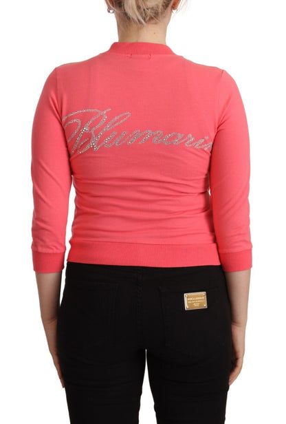 Blumarine Elegant Pink Full Zip Sweater