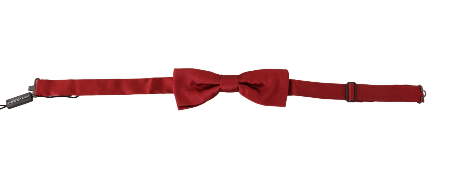 Dolce & Gabbana Elegant Silk Red Bow Tie