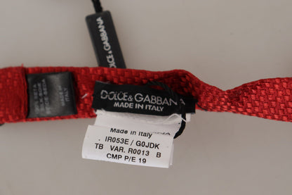 Dolce & Gabbana Elegant Red Silk Bow Tie