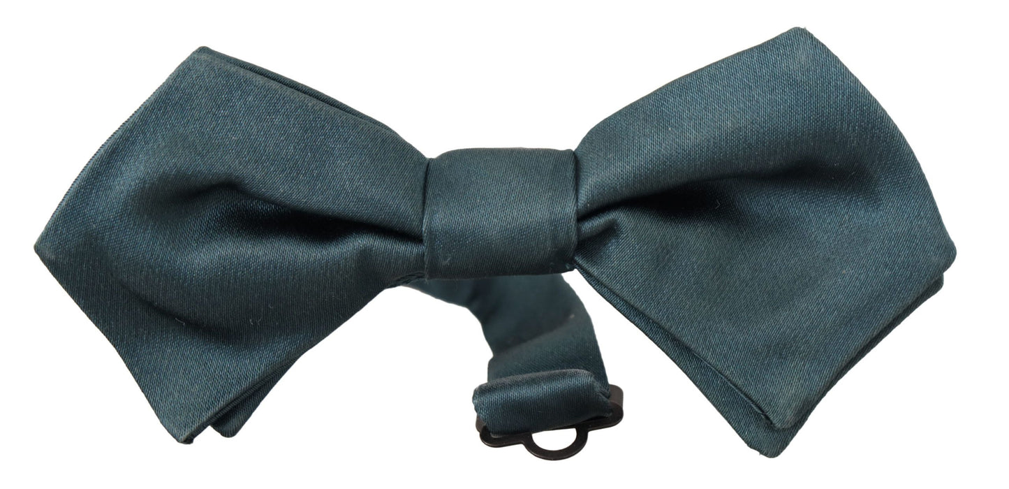 Dolce & Gabbana Elegant Green Silk Bow Tie