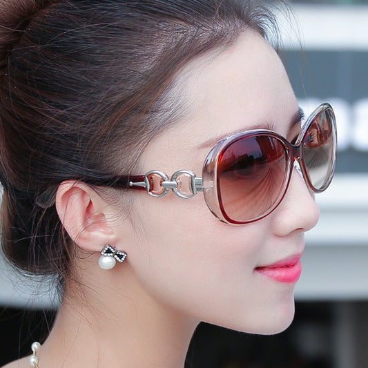 Trendy Sunglasses, European And American Large Frame Gradient Color