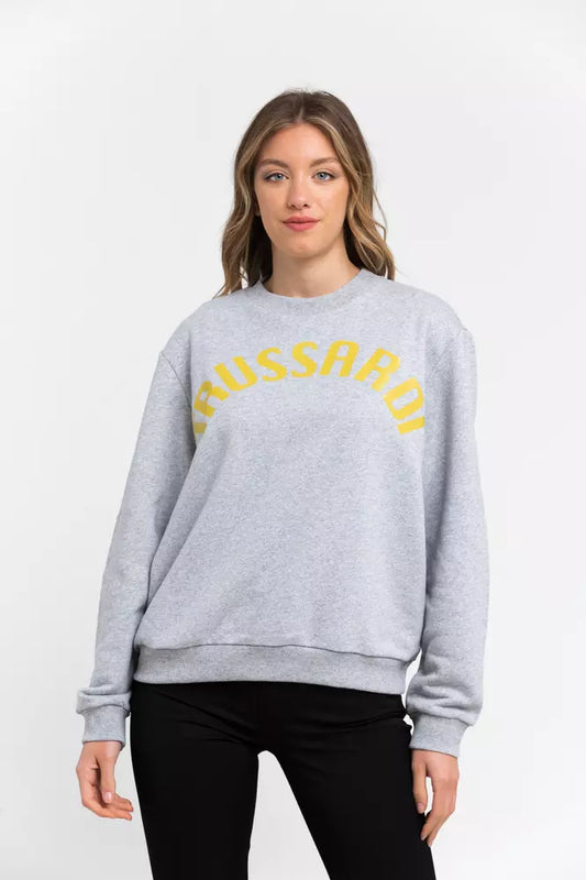 Trussardi Gray Cotton Women Sweater