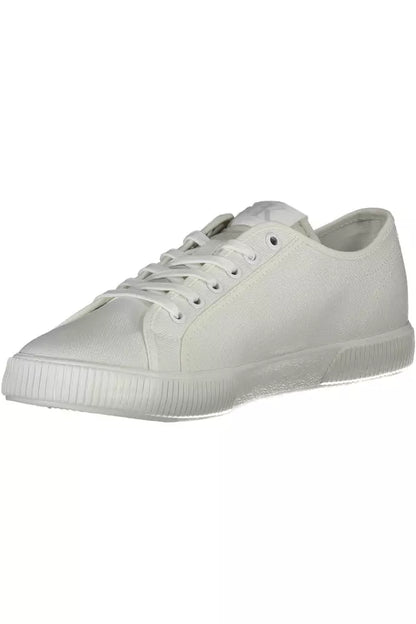 Calvin Klein White Cotton Men Sneaker