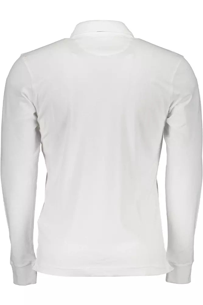 La Martina White Cotton Men Polo Shirt