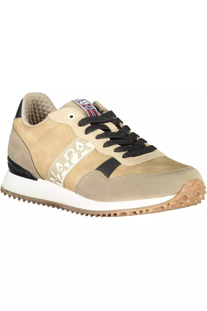 Napapijri Beige Polyester Men Sneaker