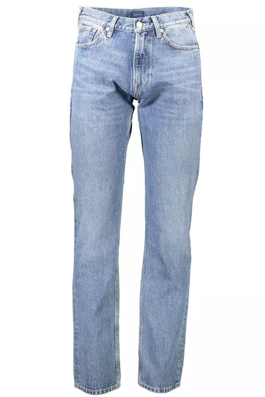 Gant Light Blue Cotton Men Jean