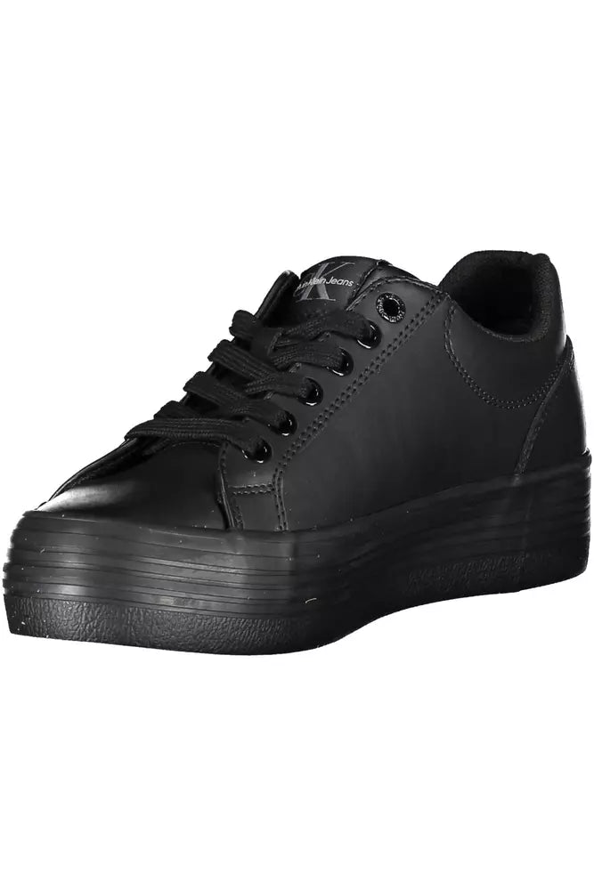 Calvin Klein Black Leather Women Sneaker