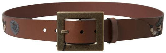 Dolce & Gabbana Elegant Leather Belt with Metal Buckle