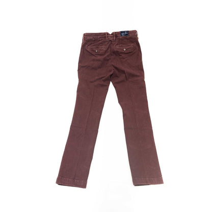 Jacob Cohen Burgundy Cotton Men Chino