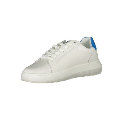 Calvin Klein Sleek White Contrast Sneakers with Eco-Friendly Twist