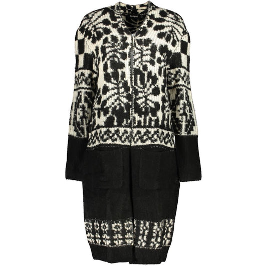 Desigual Chic Long Sleeved Coat with Contrast Details