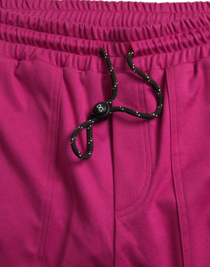 Dolce & Gabbana Pink Logo Cargo Cotton Jogger Sweatpants Pants