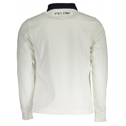 La Martina Elegant Embroidered White Jersey Polo Shirt