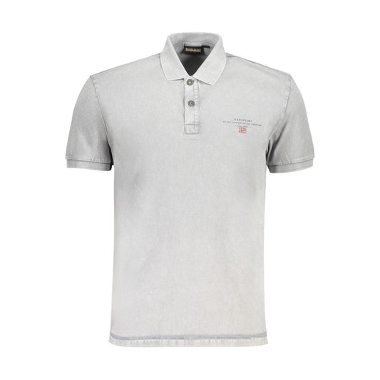 Napapijri Gray Cotton Polo Shirt