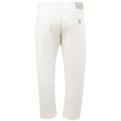 Armani Exchange Elegant White Cotton Trousers