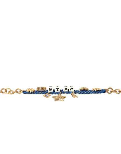 Dolce & Gabbana Gold Tone Brass Chain Star Fashion Bracelet