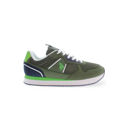 U.S. POLO ASSN. Green Polyester Men Sneaker