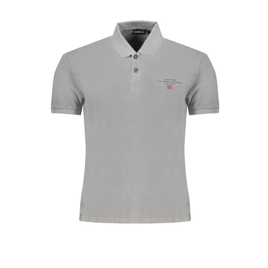 Napapijri Gray Cotton Polo Shirt