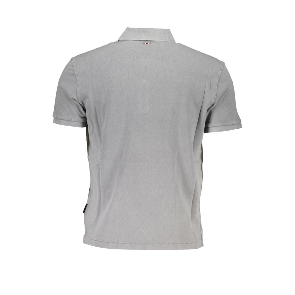 Napapijri Gray Cotton Polo Shirt