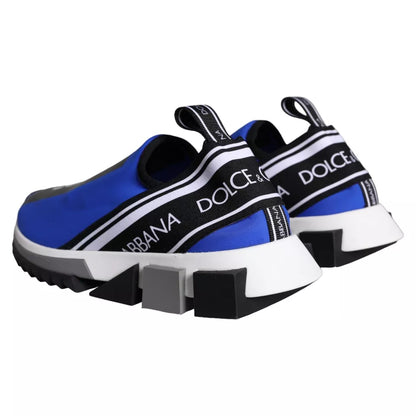 Dolce & Gabbana Blue Logo Low Top Sorrento Sneakers Shoes