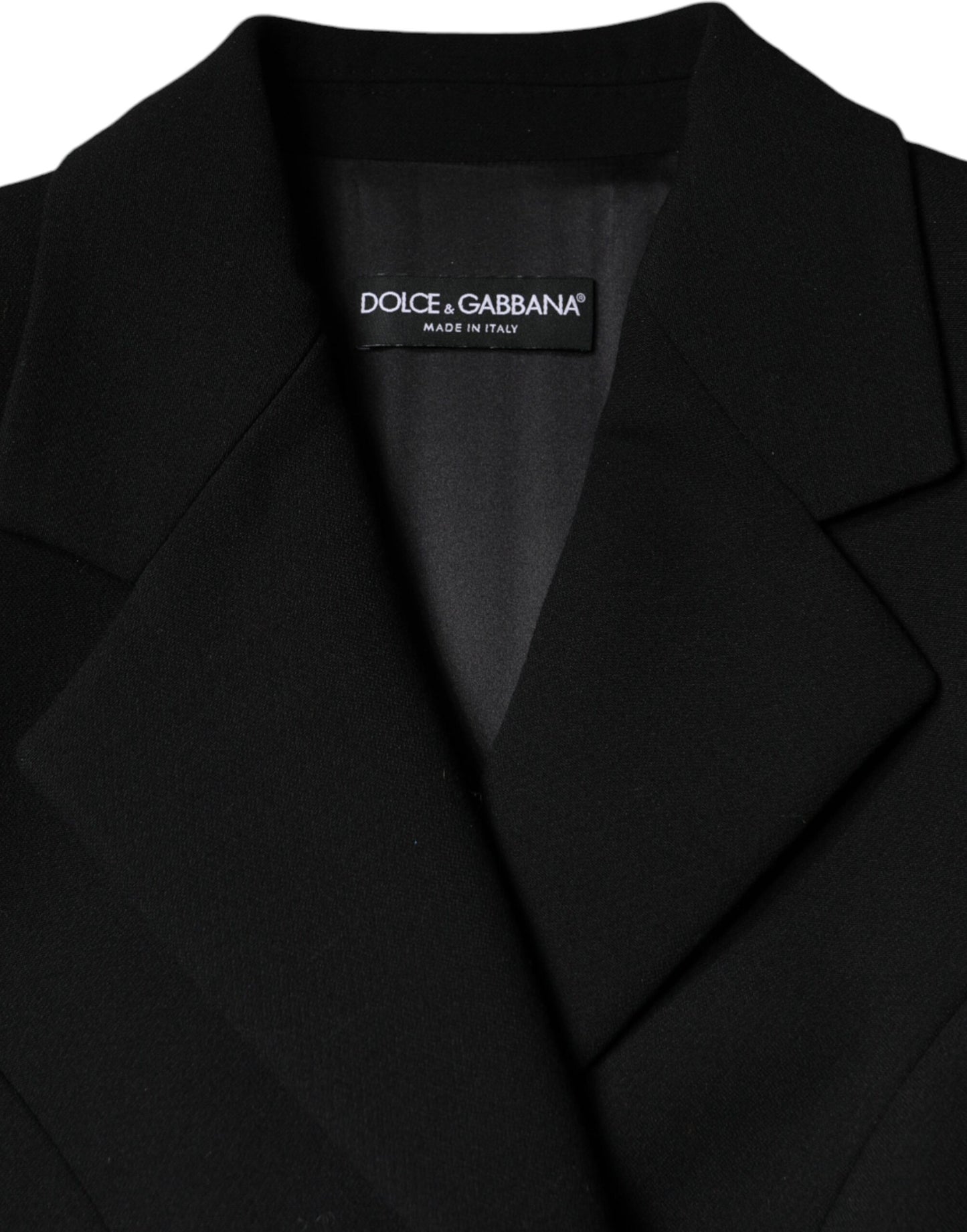 Dolce & Gabbana Black Double Breasted Trench Coat Jacket