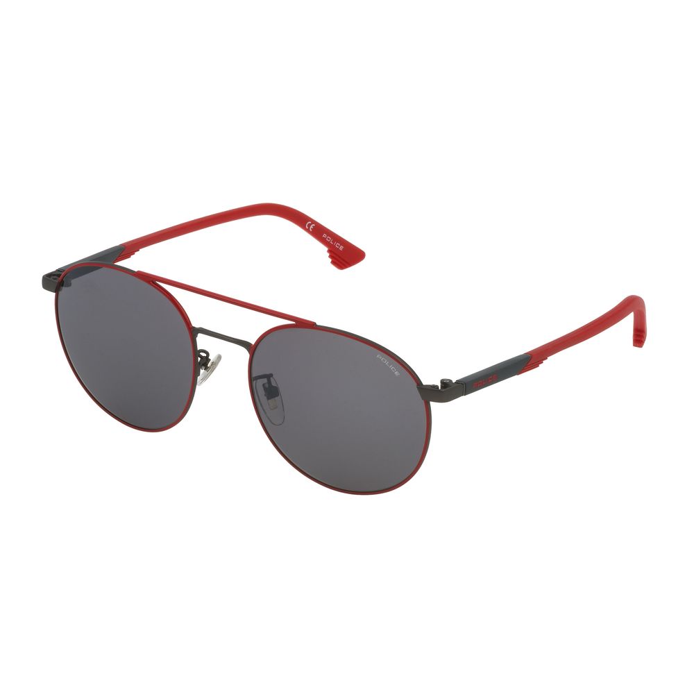 Police Gray Metal Sunglasses