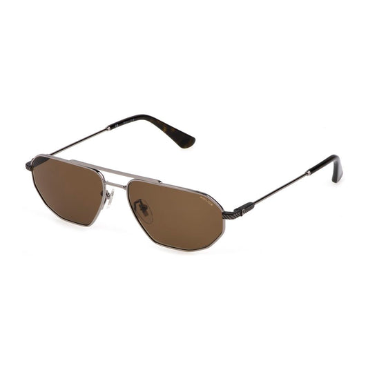 Police Gray Metal Sunglasses