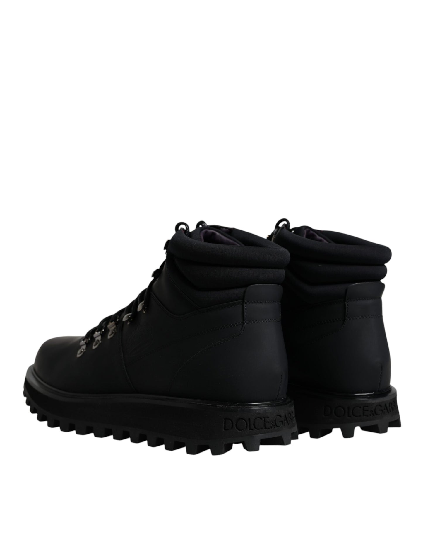 Dolce & Gabbana Black Ankle Boots Vulcano Trekking Shoes