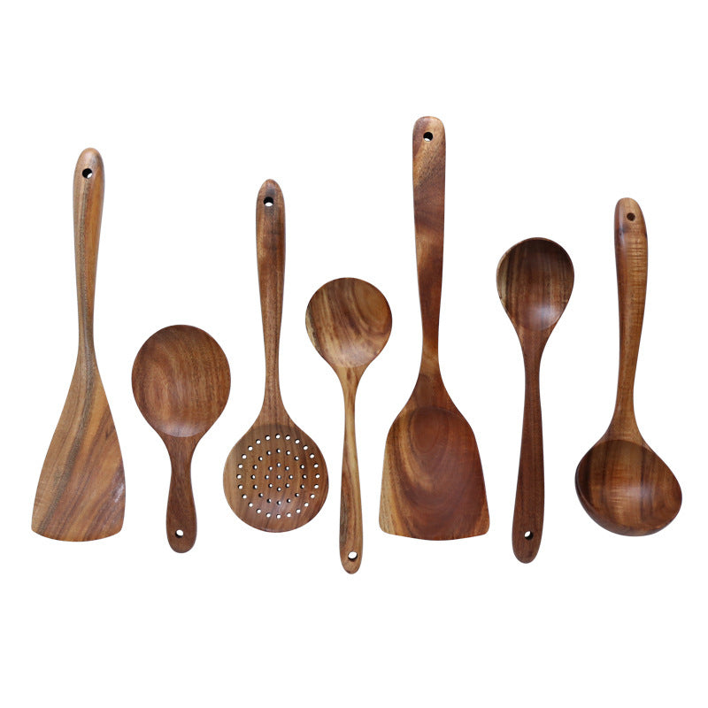 Acacia wood kitchen utensils