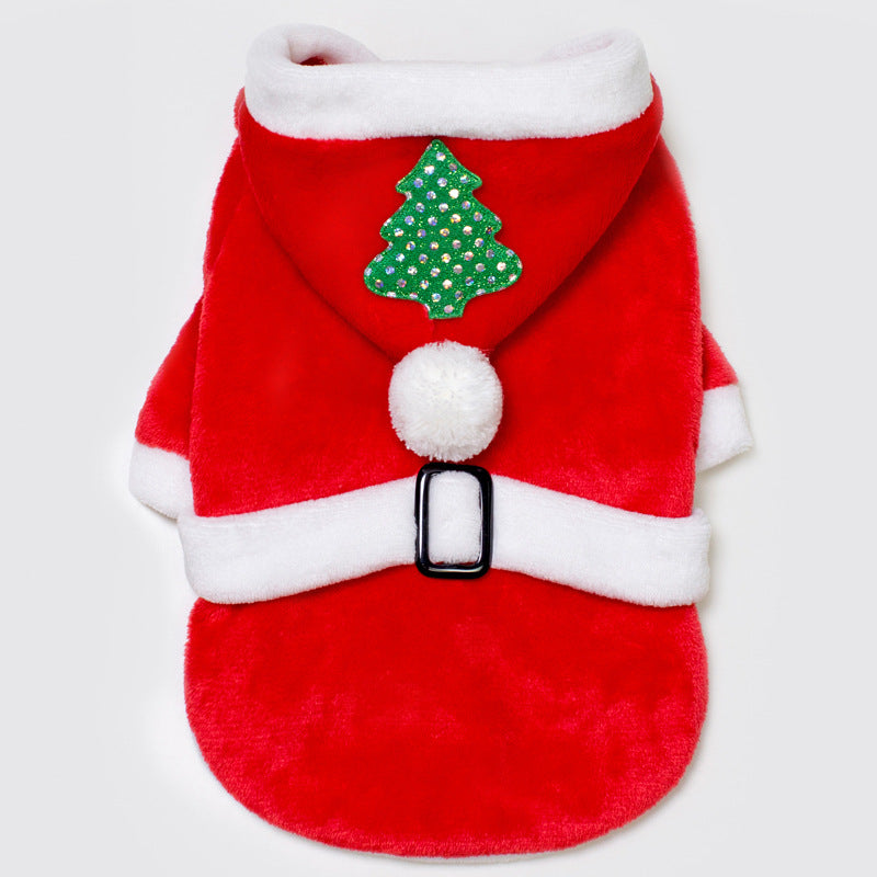 Pet Christmas Clothes Velvet