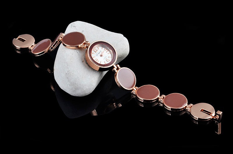 The brown circle bracelet watch