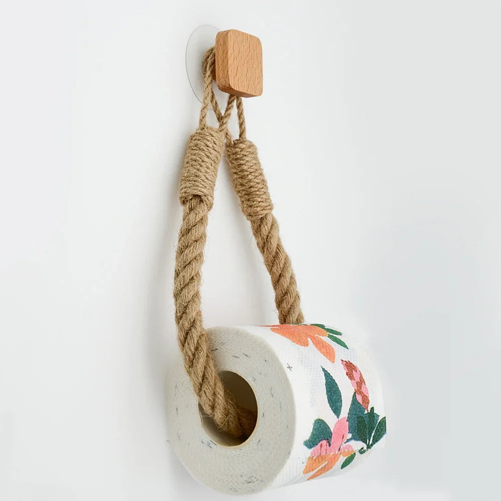 Toilet paper holder, hemp color Beige